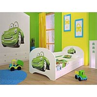 Detská posteľ pre DVA (s výsuvným lôžkom) 180x90 cm - ZELENÉ AUTO