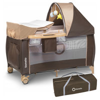 Detská cestovná postieľka Lionel Sven Plus - béžová