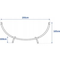 Stojan na hojdacia sieť MAX 295x105 cm - nosnosť 150 kg