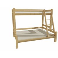 Detská poschodová posteľ s rozšíreným spodným lôžkom z MASÍVU 200x90cm so šuplíkmi PAVLÍNA