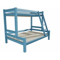 Detská poschodová posteľ s rozšíreným spodným lôžkom z MASÍVU 200x90cm so šuplíkmi PAVLÍNA