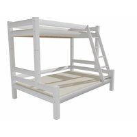 Detská poschodová posteľ s rozšíreným spodným lôžkom z MASÍVU 200x90cm so šuplíkmi PAVLÍNA
