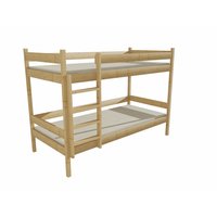 Detská poschodová posteľ z MASÍVU 200x90cm bez šuplíku - PP002
