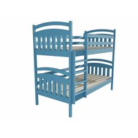 Detská poschodová posteľ z MASÍVU 200x80cm so zásuvkami - PP003