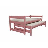 Detská posteľ s výsuvnou prístelkou z MASÍVU 200x80cm bez šuplíku - DPV003