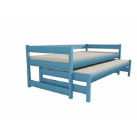 Detská posteľ s výsuvnou prístelkou z MASÍVU 200x90cm bez šuplíku - DPV003