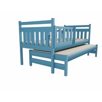 Detská posteľ s výsuvnou prístelkou z MASÍVU 180x80cm bez šuplíku - DPV004
