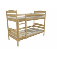 Detská poschodová posteľ z MASÍVU 200x80cm bez šuplíku - PP004