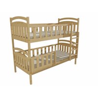 Detská poschodová posteľ z MASÍVU 200x90cm so zásuvkami - PP007