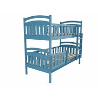 Detská poschodová posteľ z MASÍVU 200x90cm so zásuvkami - PP007