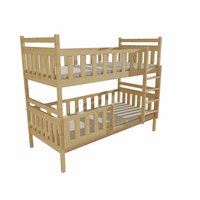 Detská poschodová posteľ z MASÍVU 200x80cm bez šuplíku - PP009