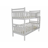 Detská poschodová posteľ z MASÍVU 200x80cm so zásuvkami - PP009