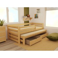 Detská posteľ s výsuvnou prístelkou z MASÍVU 200x90cm bez šuplíku - DPV007