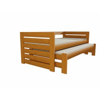Detská posteľ s výsuvnou prístelkou z MASÍVU 200x90cm bez šuplíku - DPV011