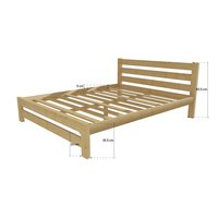 Posteľ z masívu 200x200 cm - MK11B
