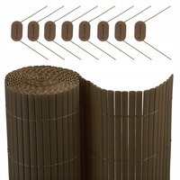 Clona na plot - imitácia bambusu - 100x400 cm hnedá