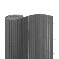 Clona na plot - imitácia bambusu - 100x400 cm tmavo šedá