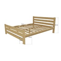 Posteľ z masívu 200x140 cm - MK11D