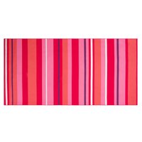 Plážová osuška STRIPES - 87x170 cm - červená / ružová