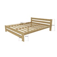 Posteľ z masívu 200x200 cm - MK5B