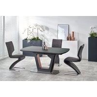 Jedálenský stôl BILL - 160 (200) x90x76 cm - rozkladacia - antracitový + orech