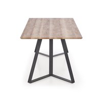 Jedálenský stôl CALGARY - 180x90x76 cm - orech + čierna