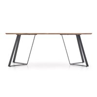 Jedálenský stôl CALGARY - 180x90x76 cm - orech + čierna