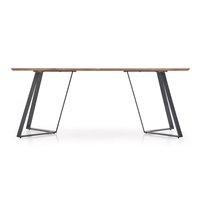Jedálenský stôl CALGARY - 180x90x76 cm - orech + čierna