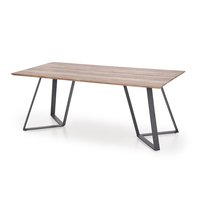 Jedálenský stôl CALGARY - 180x90x76 cm - orech + čierna
