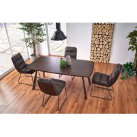 Jedálenský stôl FIRM - 180x90x76 cm - dyha orech + antracit