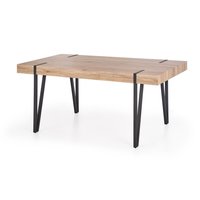 Jedálenský stôl JOHAN - 170x90x76 cm - dub san remo + čierna