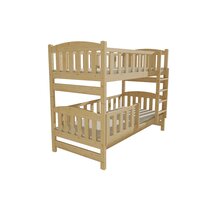 Detská poschodová posteľ z MASÍVU 200x90cm bez šuplíku - PP013