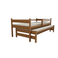 Detská posteľ s výsuvnou prístelkou z MASÍVU 180x80cm bez šuplíku - DPV017