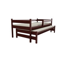 Detská posteľ s výsuvnou prístelkou z MASÍVU 200x90cm bez šuplíku - DPV017