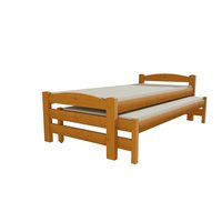 Detská posteľ s výsuvnou prístelkou z MASÍVU 200x80cm bez šuplíku - DPV025