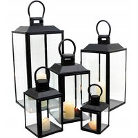 Čierne lucerny - 5 kusov