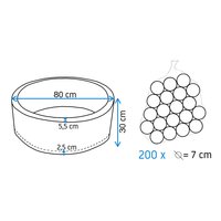 Detský molitanový bazénik BLUE CAPITAN (guličky ZADARMO) 80x30 cm