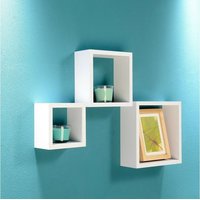 Zostava 3 nástenných políc - biele