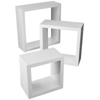 Zostava 3 nástenných políc - biele