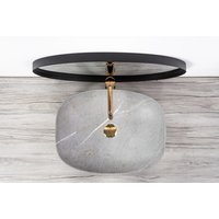 Keramické umývadlo MAXMAX Rea FREJA - šedé - imitácia kameňa