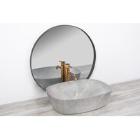 Keramické umývadlo MAXMAX Rea FREJA - šedé - imitácia kameňa