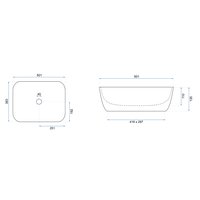 Keramické umývadlo MAXMAX Rea FREJA - šedé - imitácia kameňa