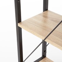 Písací stôl LOFT B1 s policami - dub sonoma / kov