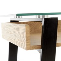 Písací stôl LOFT B36 - MDF / kov / sklo