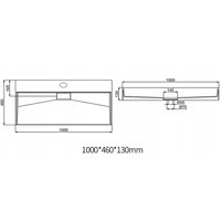 Umývadlo z liateho mramoru MAXMAX Rea GOYA 100 cm