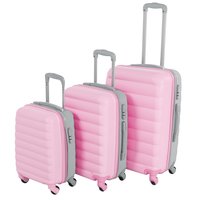 Cestovné kufre CANDY - ružovo / sivé
