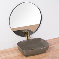 Keramické umývadlo Gizela 50 cm - šedé matné