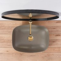 Keramické umývadlo Gizela 50 cm - šedé matné