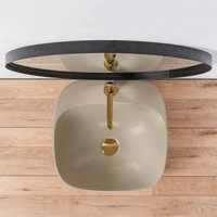 Keramické umývadlo MAXMAX Rea LUIZA 42 cm - šedé matné