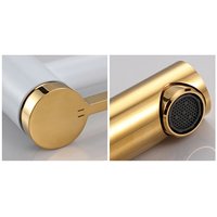 Umývadlová batéria MAXMAX Rea SMART - vysoká - bielo / zlatá